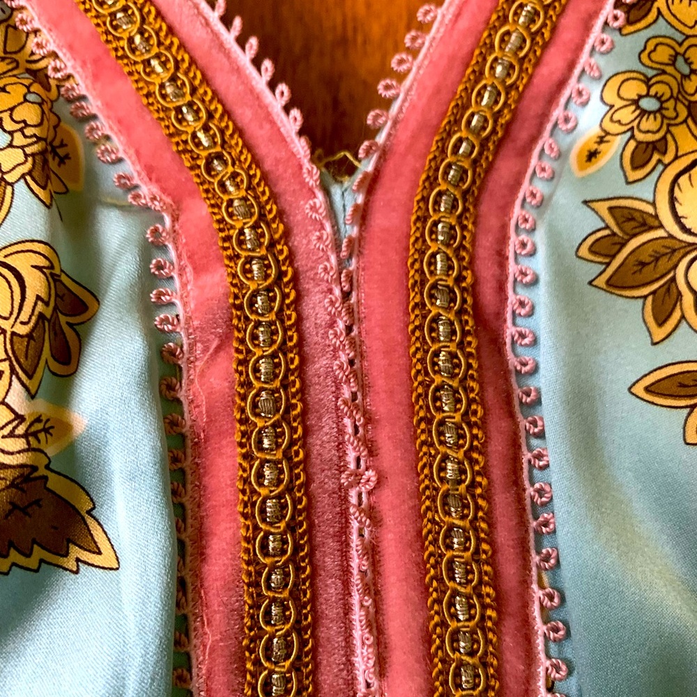 Dress with three different fabrics